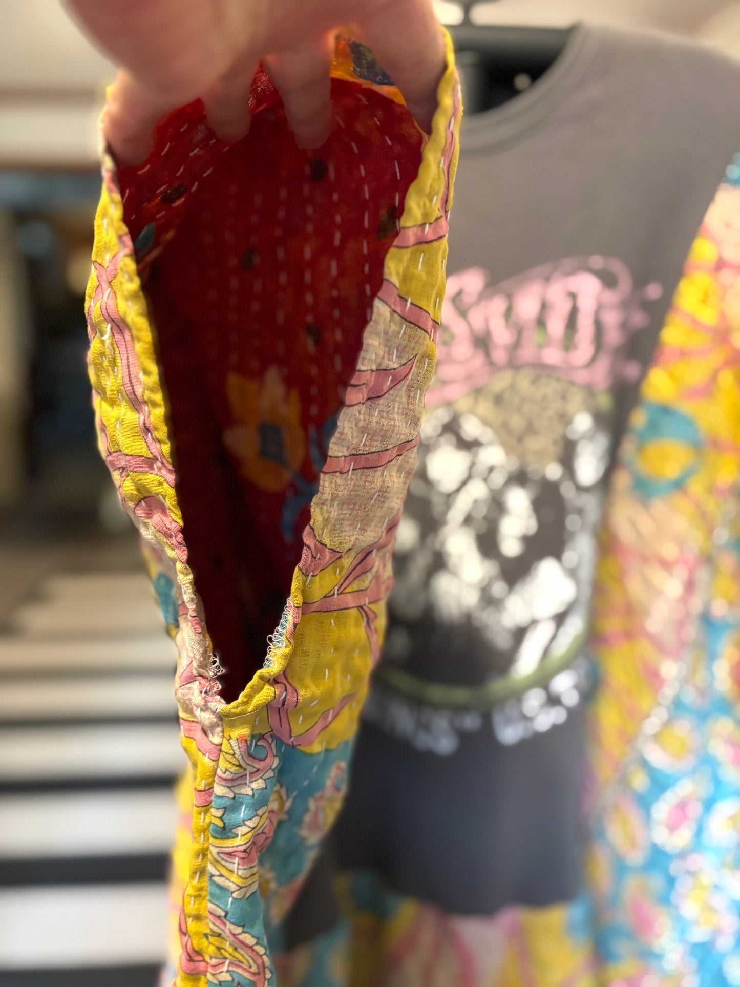Aerosmith Upcycled Kantha Dress Fits a Small to XXL Super Oversized
