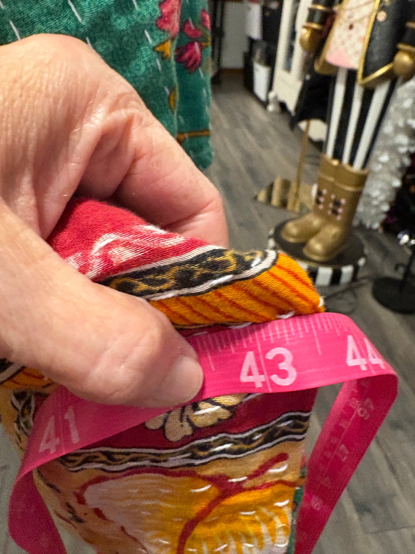 Fender Upcycled Vintage Kantha Quilt Poncho Tee One Size Fits a Large to 3X