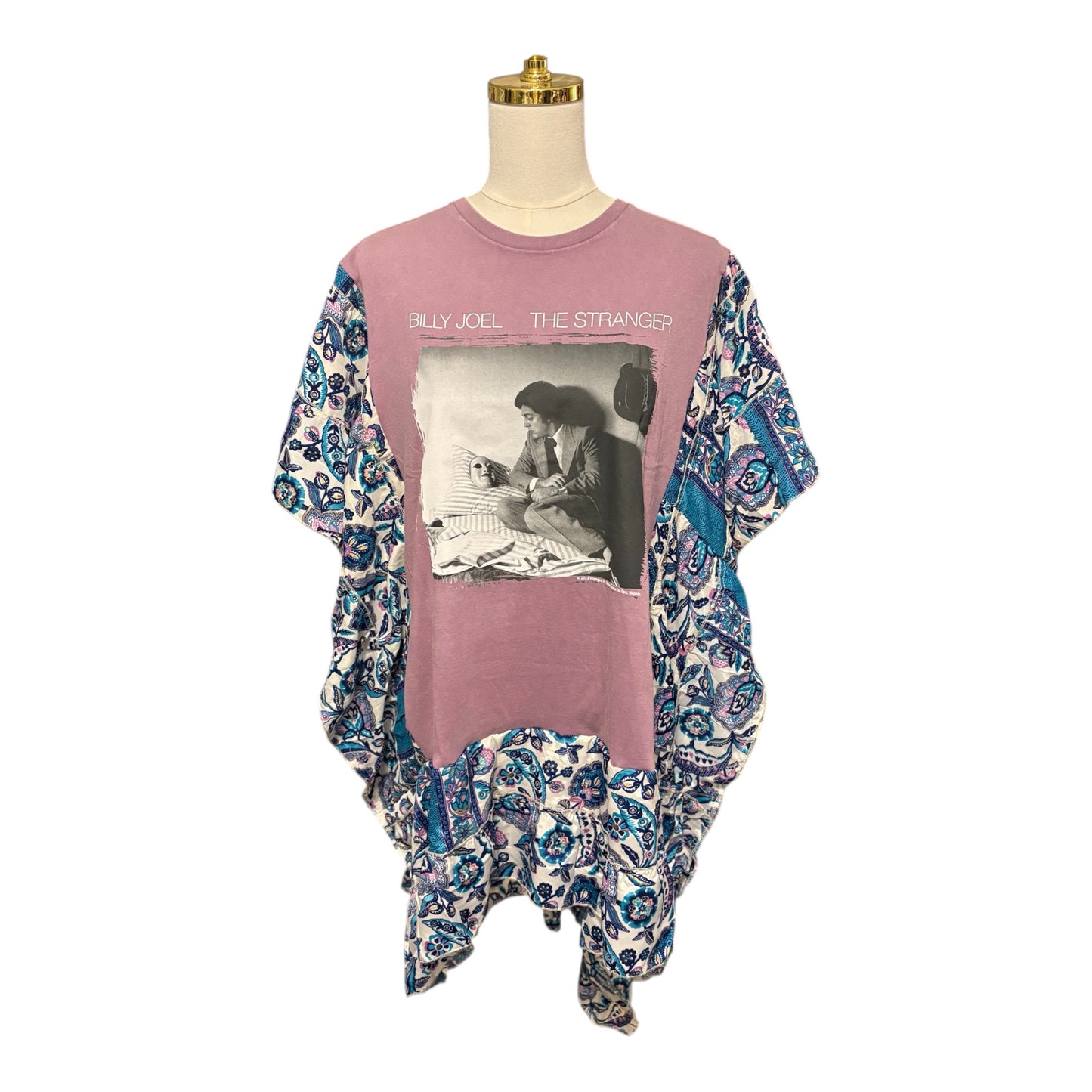 Billy Joel Upcycled Silk Butterfly Cocoon Top One Size fits a Small to XXL Hi/Lo