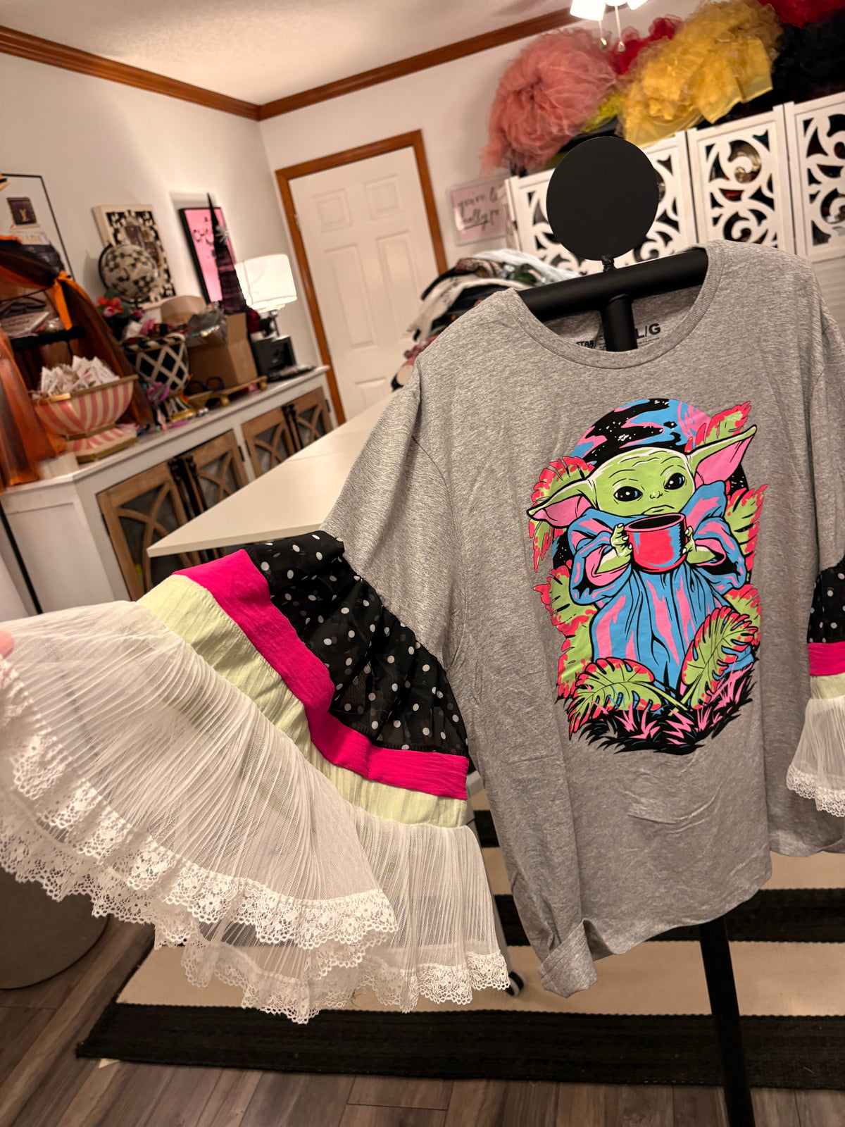 Cute and Fabulous Glam Sleeve Tee Fits a Small to Large