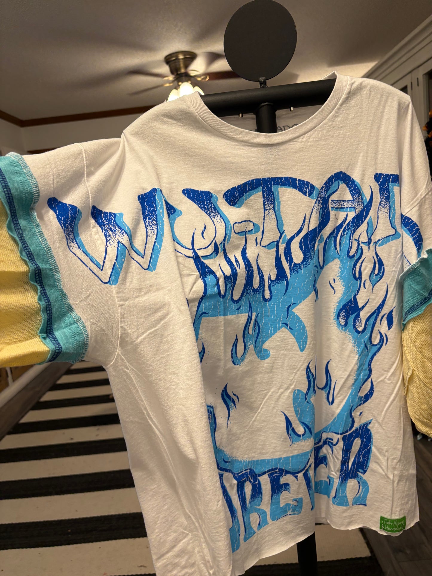 WuTang Forever Upcycled Drop-Sleeve Tee One Size Fits a Small to XL