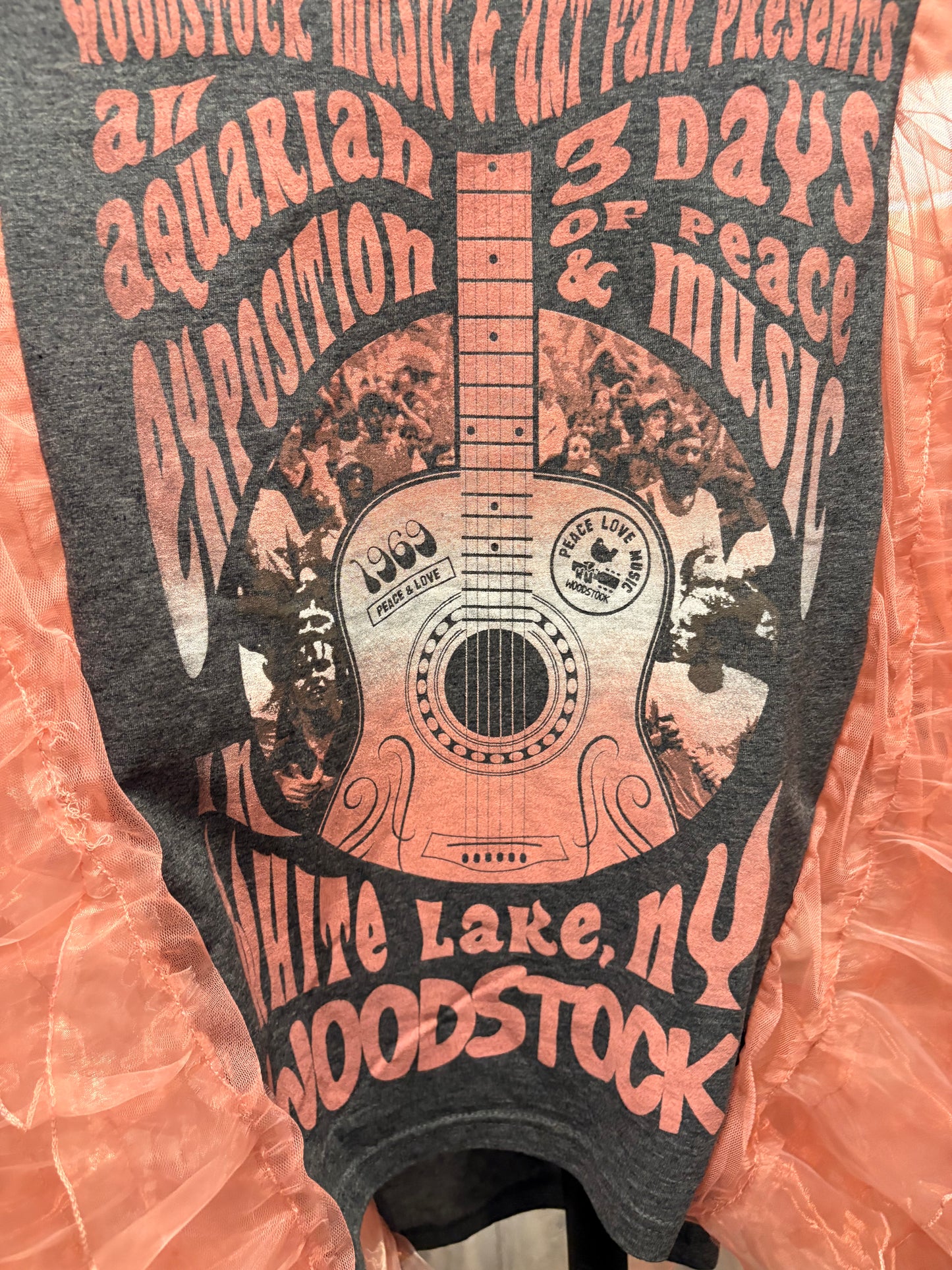 Woodstock Rockstar Ruffle Top One Size Fits a Small to XL