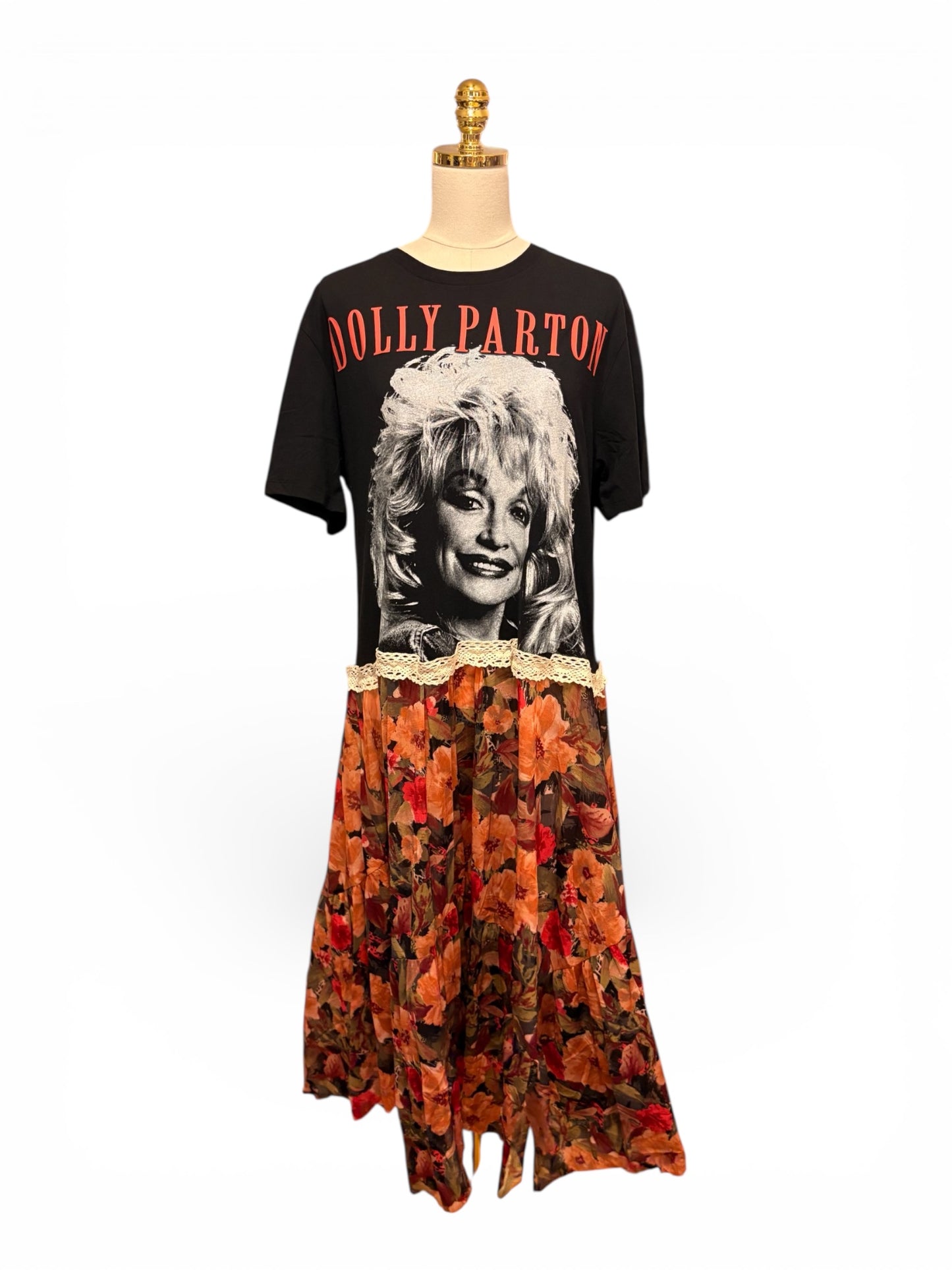 Hello Dolly Upcycled Rockstar Fairytale Dress One Size Fits an XS to Large Oversized! MAXI Length