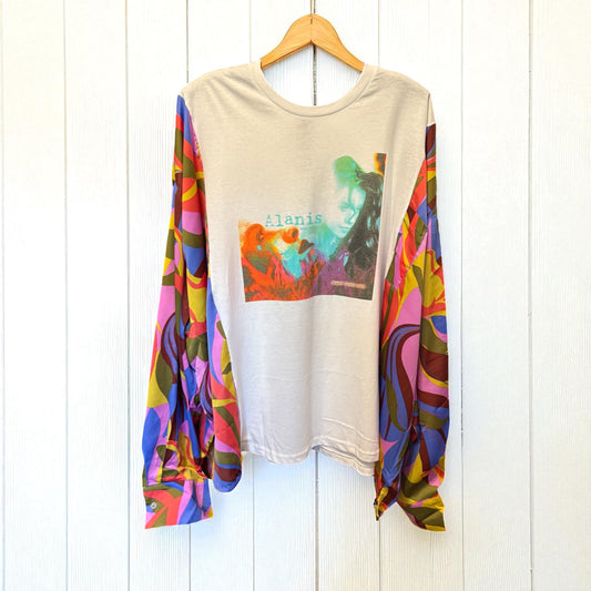 Alanis Upcycled Tee One Size Fits a Small to 3X