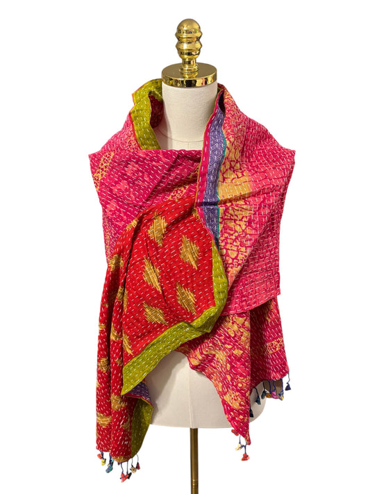 Elizabeth Cotton Kantha Scarves