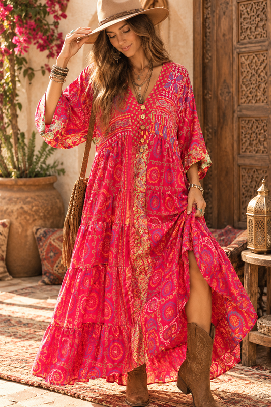 Johanna Silk Ruffled Duster One Size Fits Small to 2X 2-16
