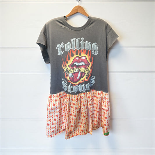 Rolling Stones Peekaboo Rockstar Dress One Size Fits Most