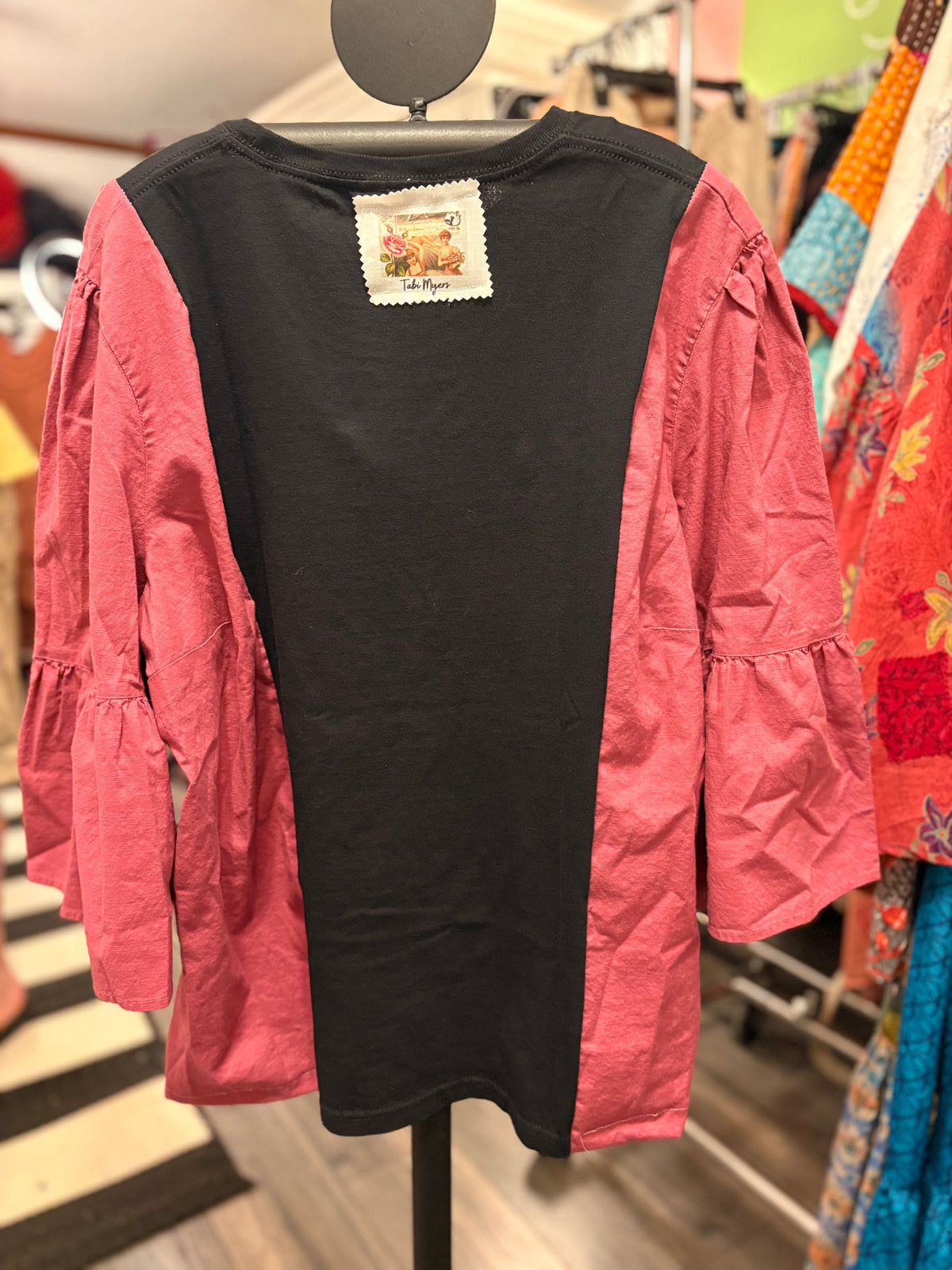 Justice Upcycled Flare Sleeve Tee One Size Fits a Small to XL