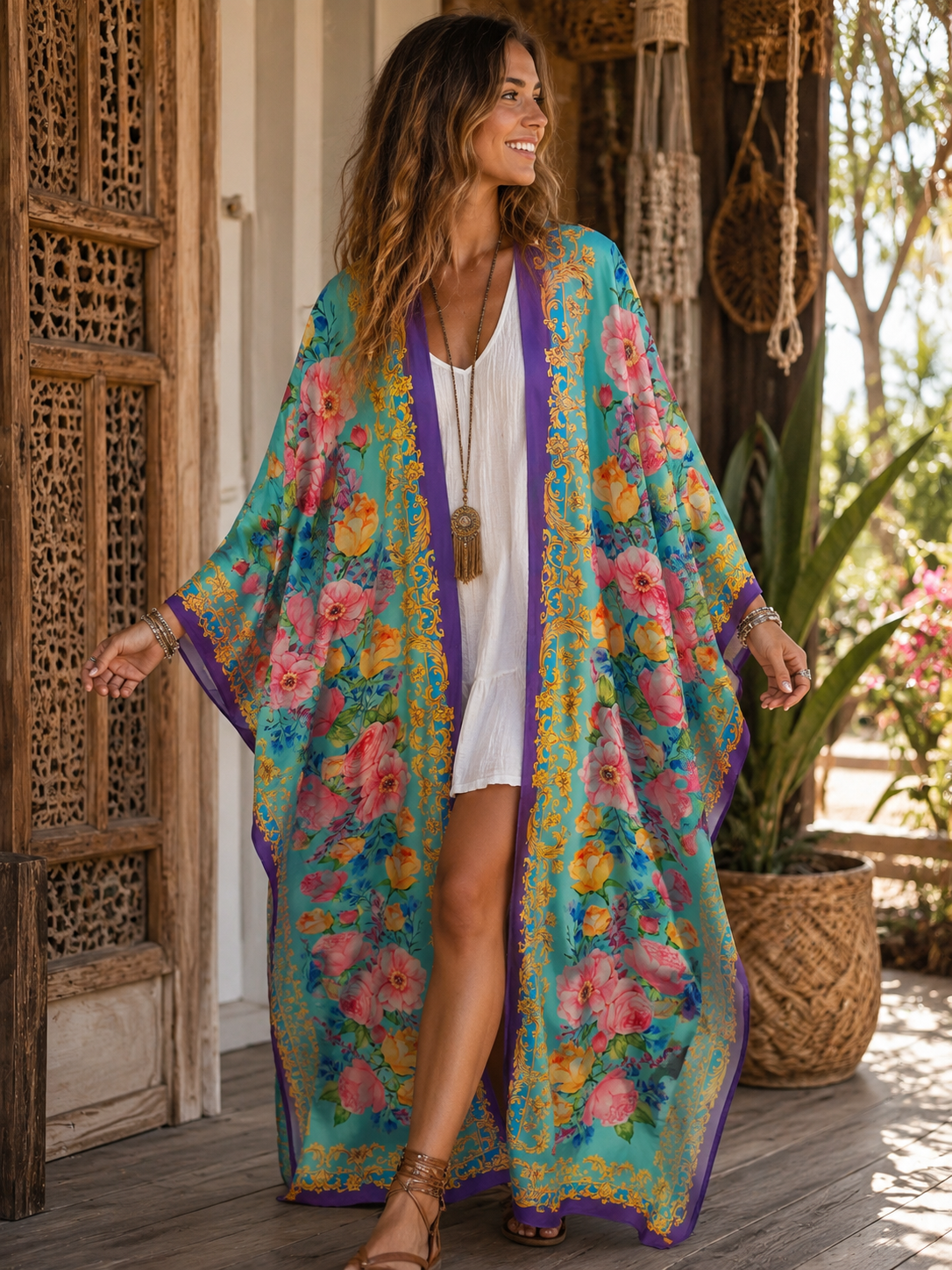 In Bloom Kimono by Aratta One Size Fits Most