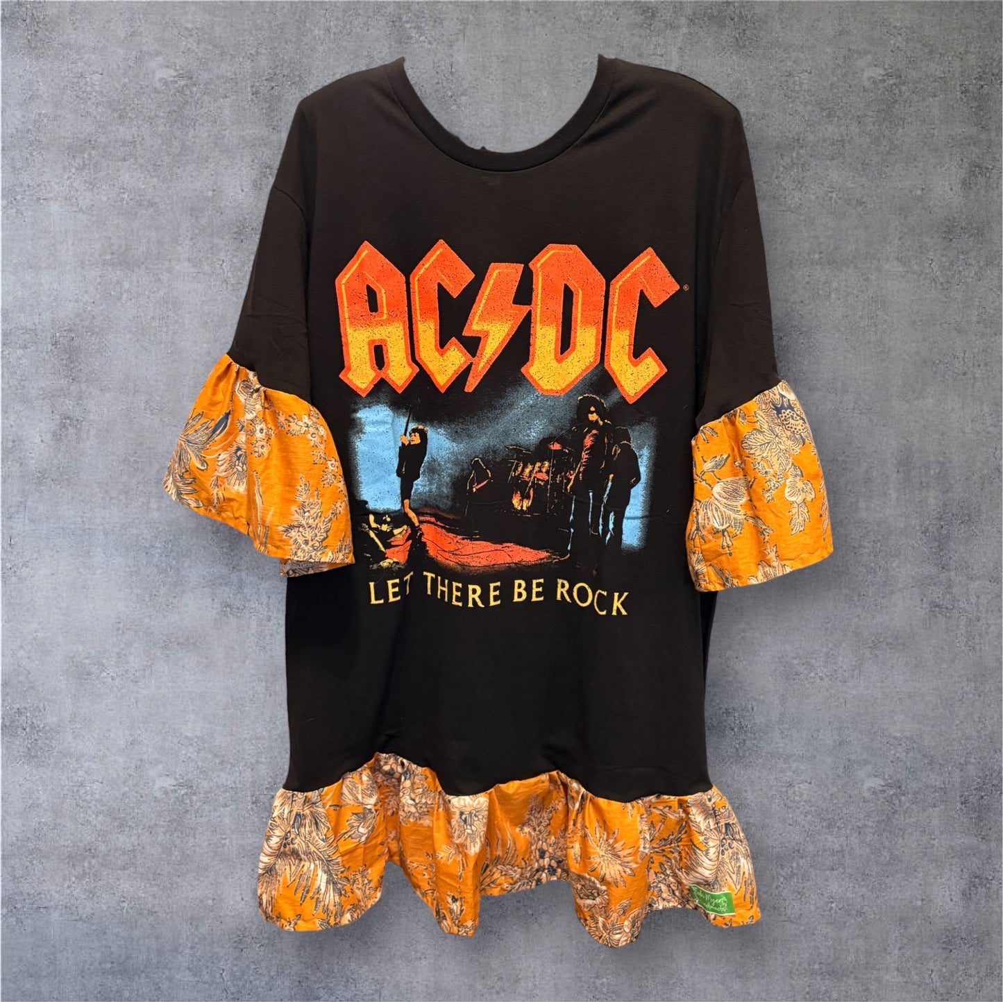 Let There Be Rock Ruffled Rockstar Dress One Size Fits a Small to XL Oversized