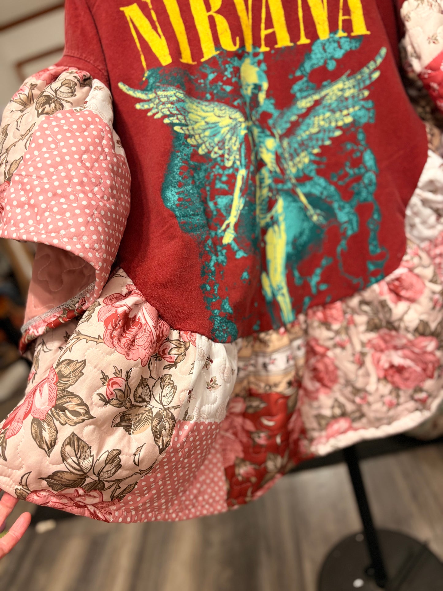 Nirvana Quilted Rock Angel Poncho One Size Fits a Large to 4X (12-24) SUPER Oversized