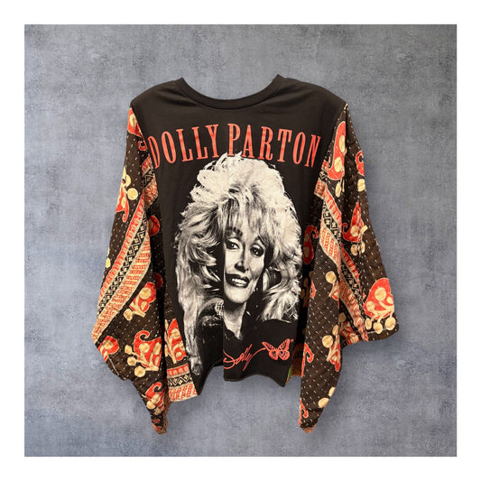 Be Like Dolly Upcycled Vintage Kantha Quilt Poncho Tee One Size Fits a Small to XXL