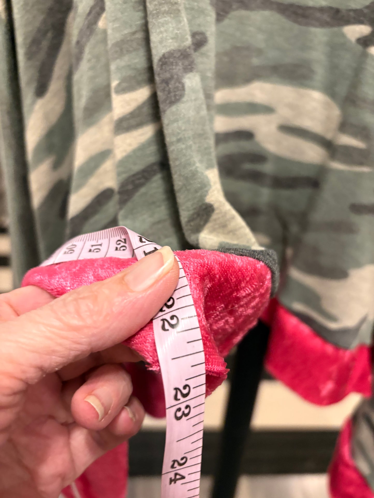 Camo and Hot Pink Velvet Rebel Top One Size Fits a Large to XXL