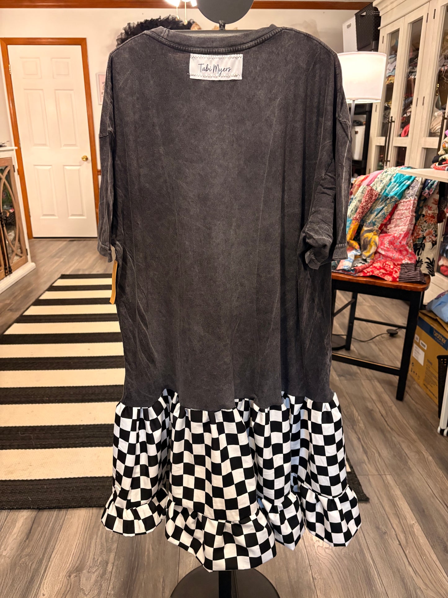 Eye-Conic Upcycled Tee Dress Fits a Small to XXL