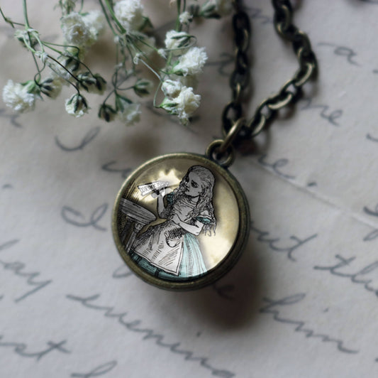 Alice in Wonderland "Drink Me" Simple Reversible Necklace