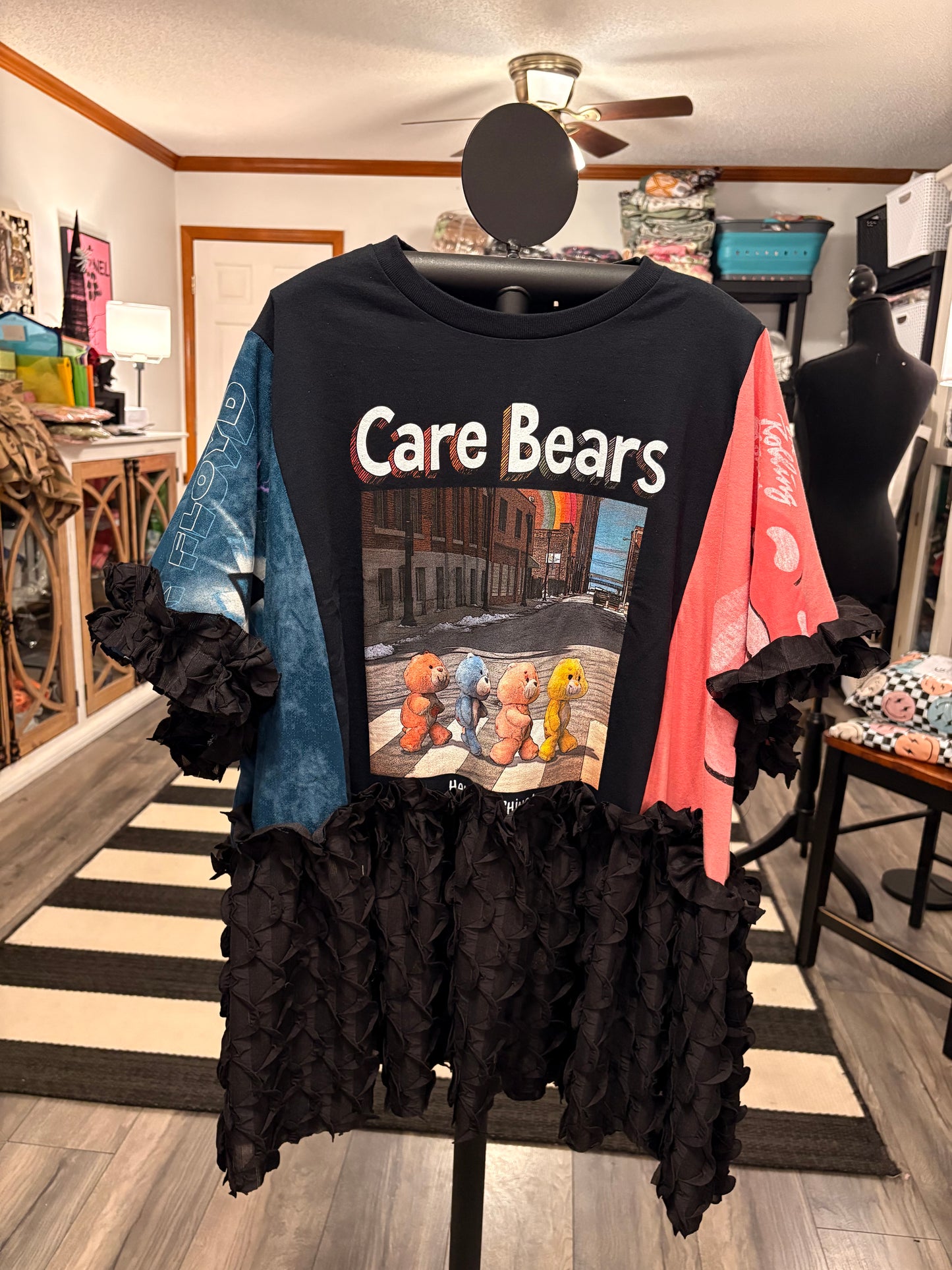 Classic Rock Upcycled Rockstar Fairytale Top One Size Fits a Small to 3X Super Oversized!