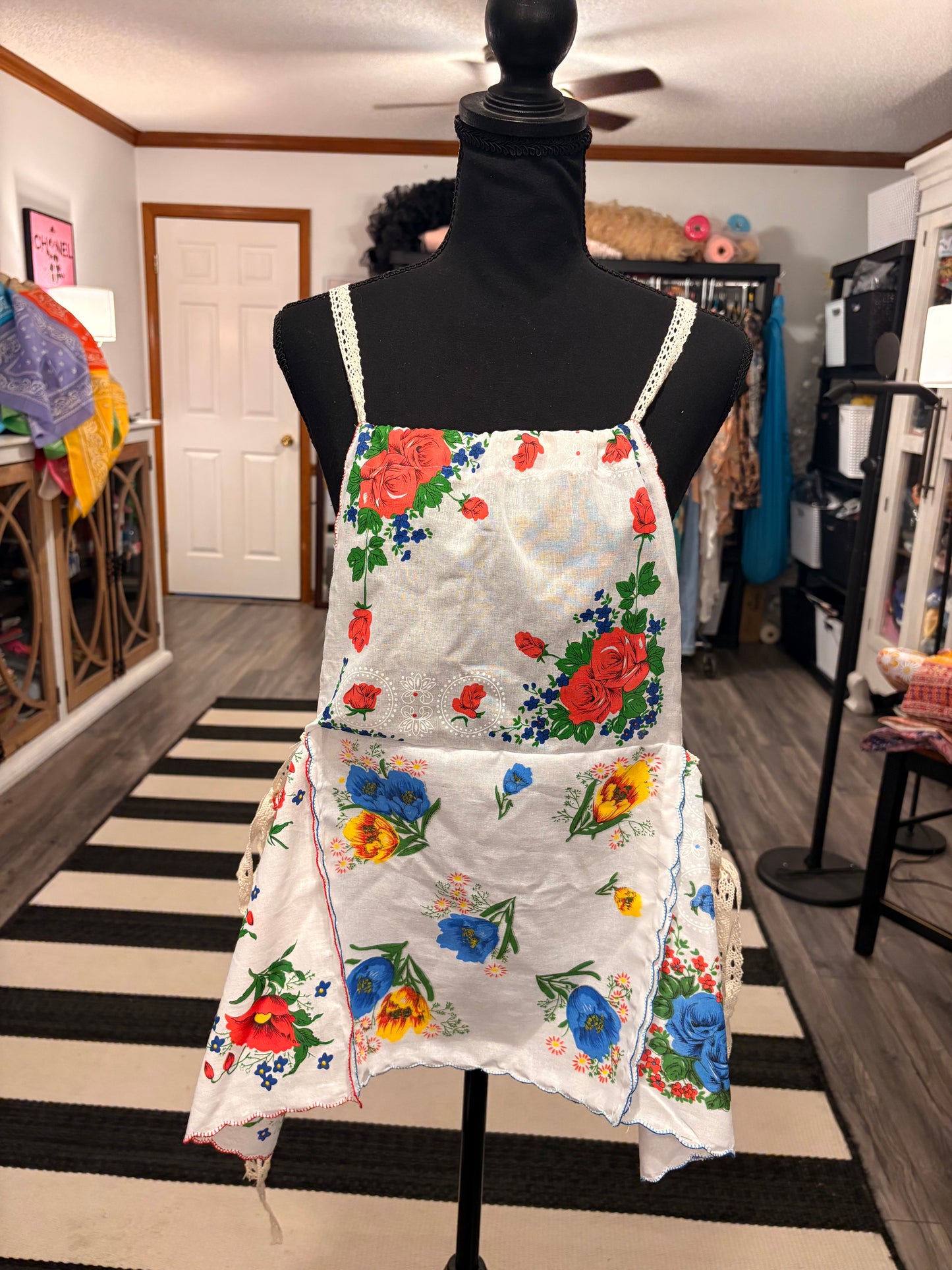 Chloe Upcycled Hankie Top One Size Fits a 8-16