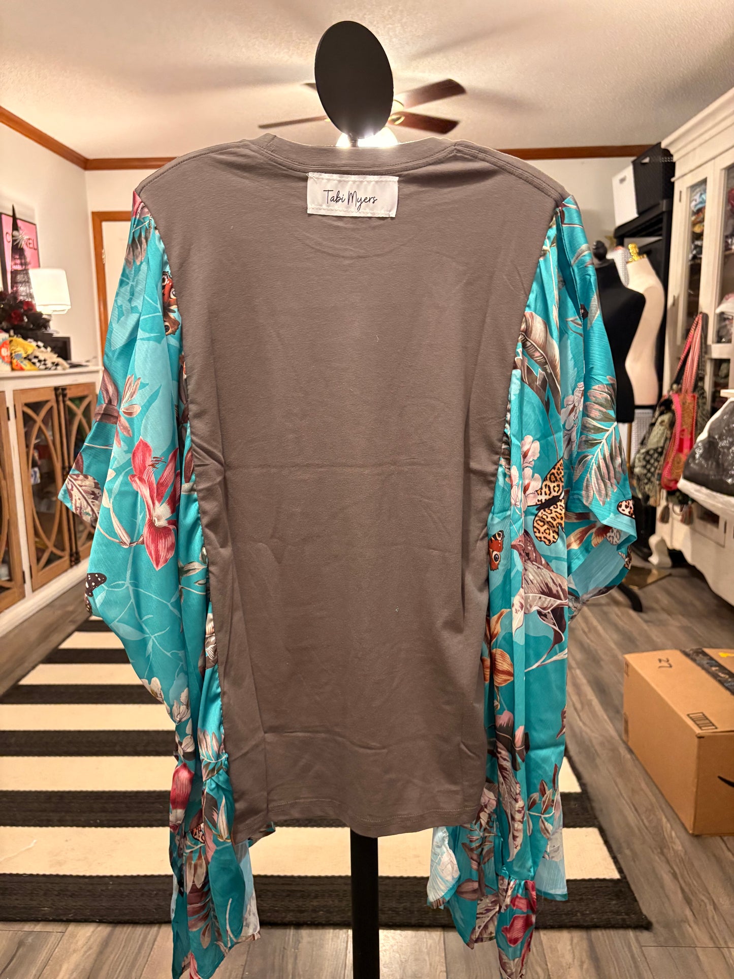 Comfortably Numb Upcycled Kimono Top One Size Fits a Small to 3X