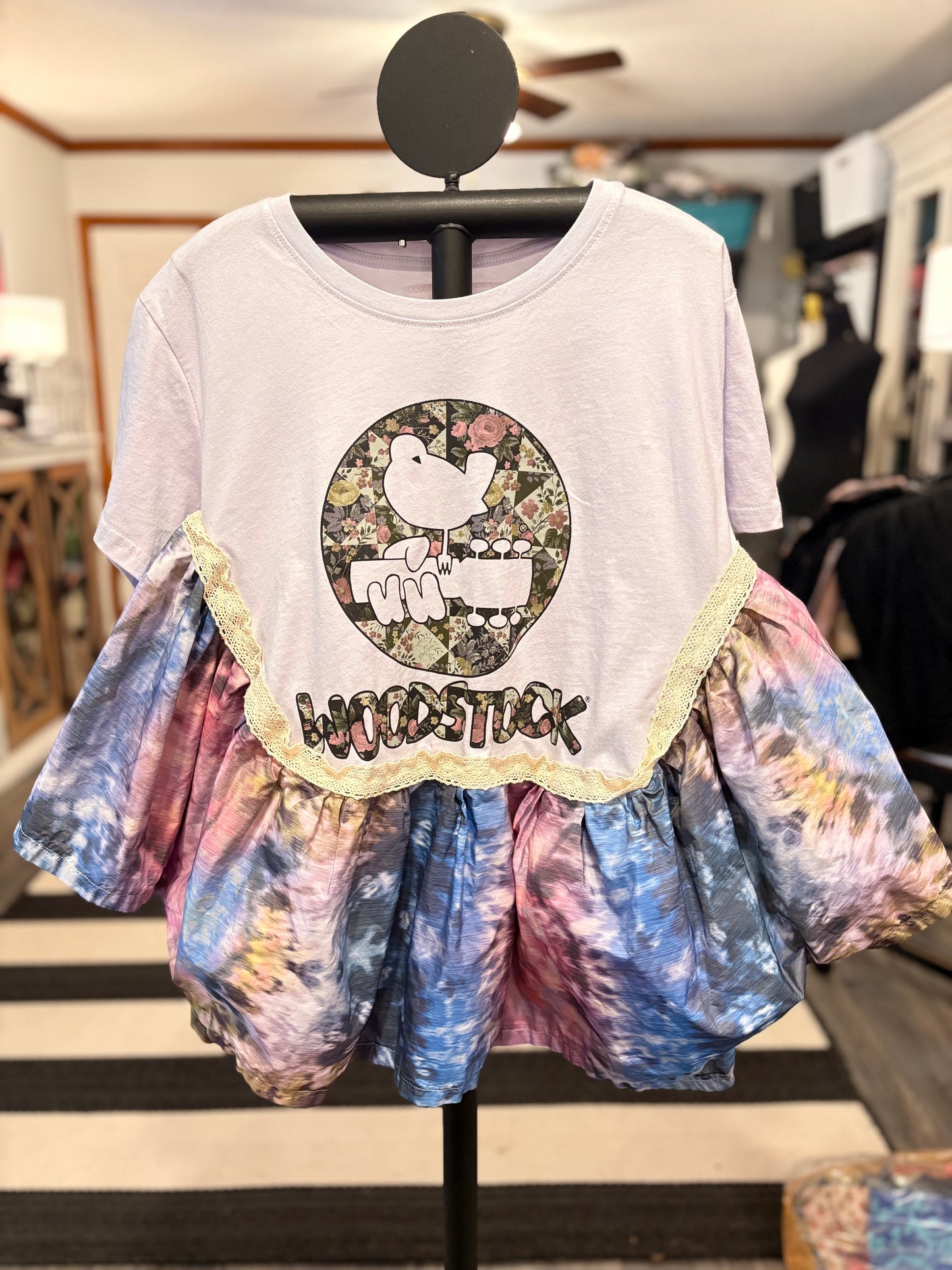 Woodstock Rock Angel Tee One Size Fits a Small to Large Oversized