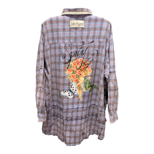 Spring Fever “Junk” Flannel Very Long Length One Size Fits a Large/XL 12-16