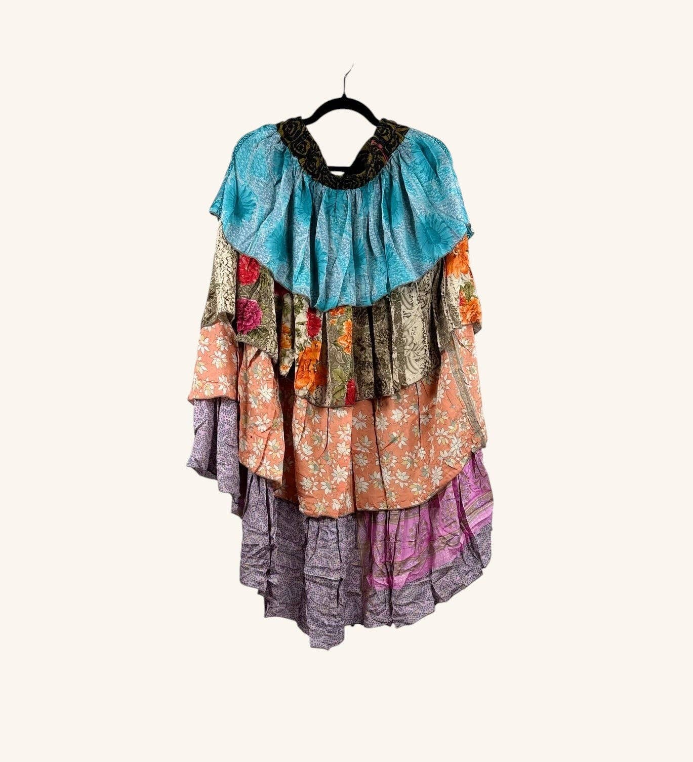 Ruffle Muse Hi-Lo Silk Skirt 1000-20