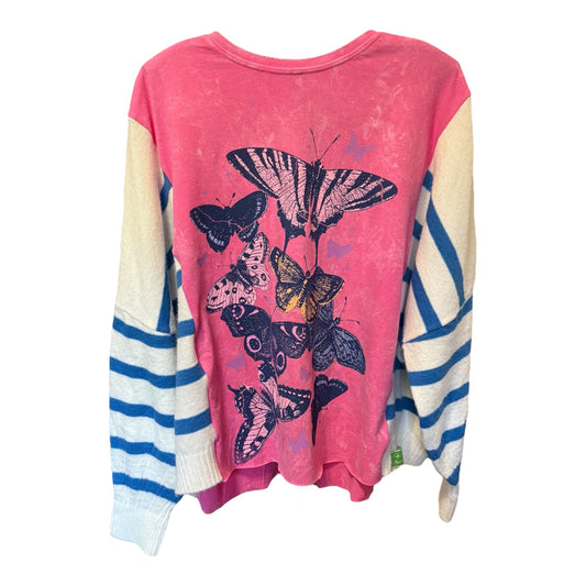 The Transformation Upcycled Drop-Sleeve Sweater Tee One Size Fits a Small to XXL
