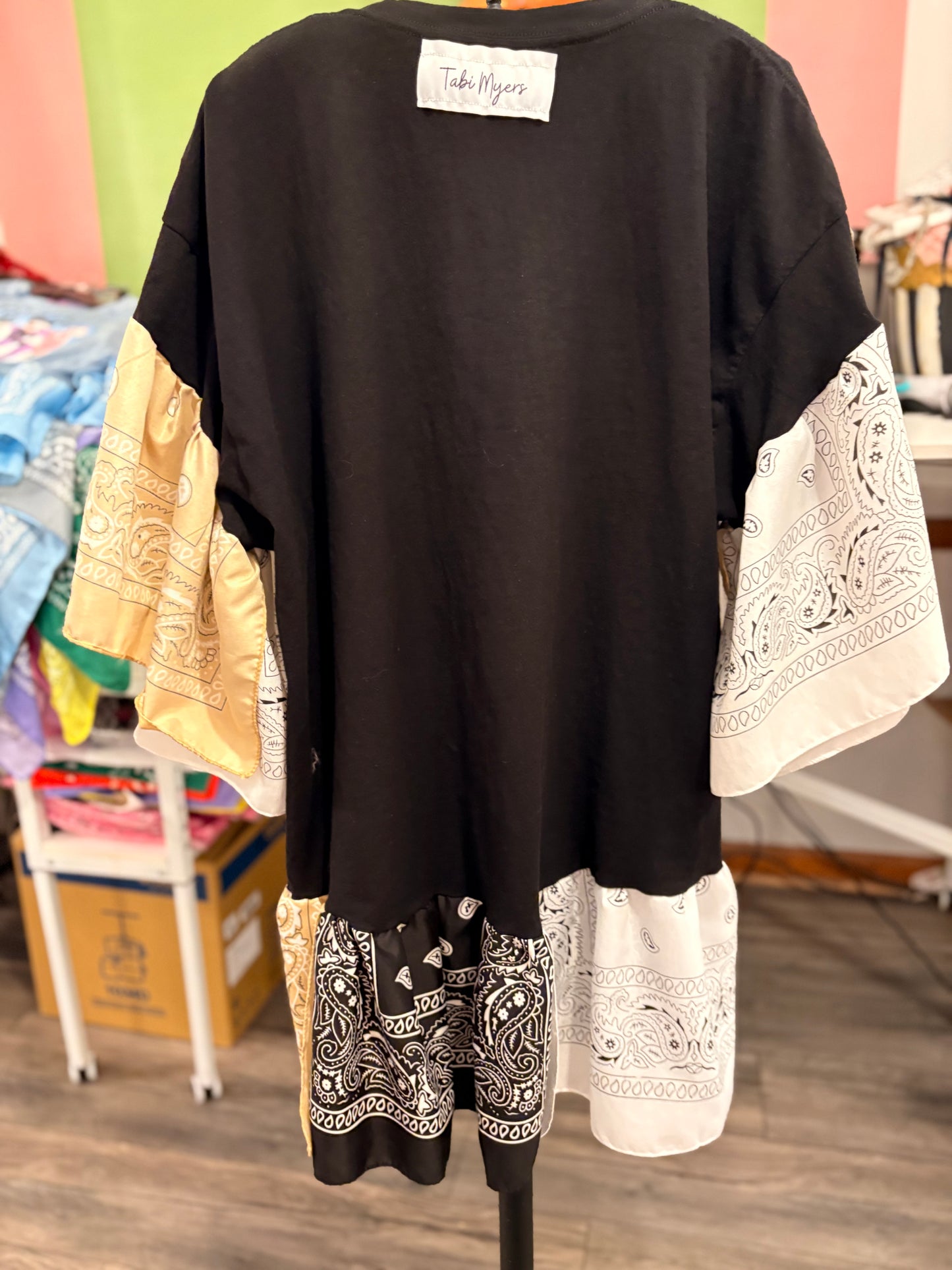 Beautifully Broken Bandana Baby Doll Tee Fits a Small to XXL