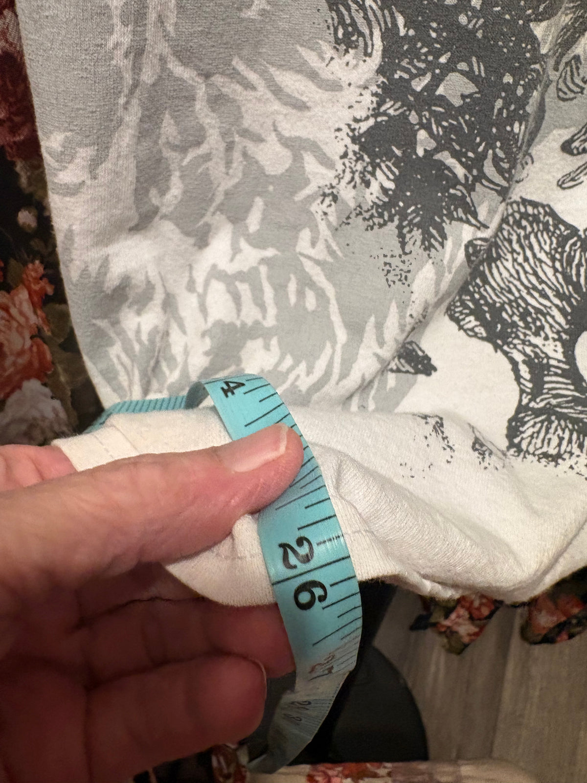 The Dead in Roses Upcycled Kimono Tee One Size fits a Small to XXL