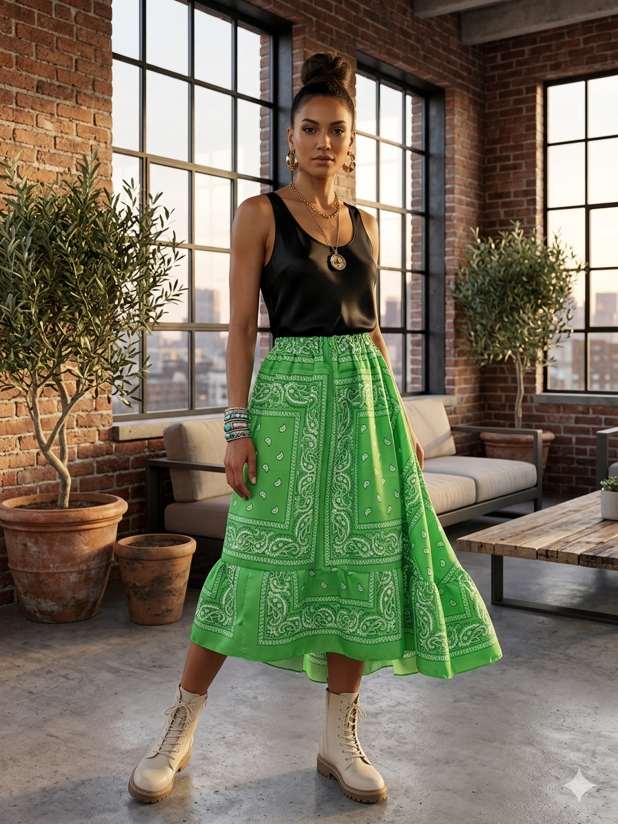 Claire Bandana Dress/Skirt Fits a Small to 3X