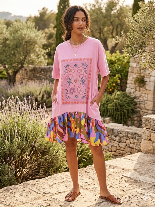 I Can Buy Myself Flowers Upcycled Tee Dress Fits a Small to XXL 6-18 OVERSIZED