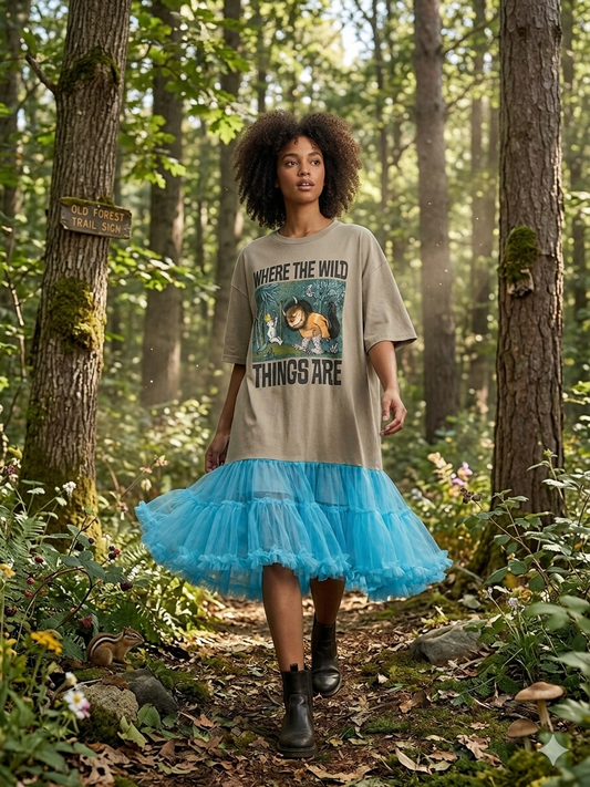 Wild Thing Upcycled Rockstar Dress One Size Fits a Large to 3X