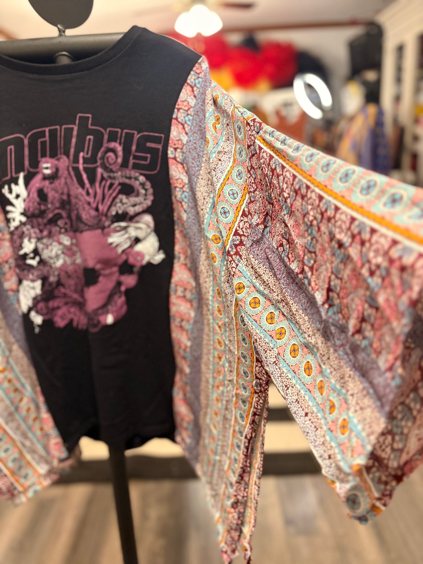 Incubus Upcycled Kimono Tee One Size Fits a Small to XXL