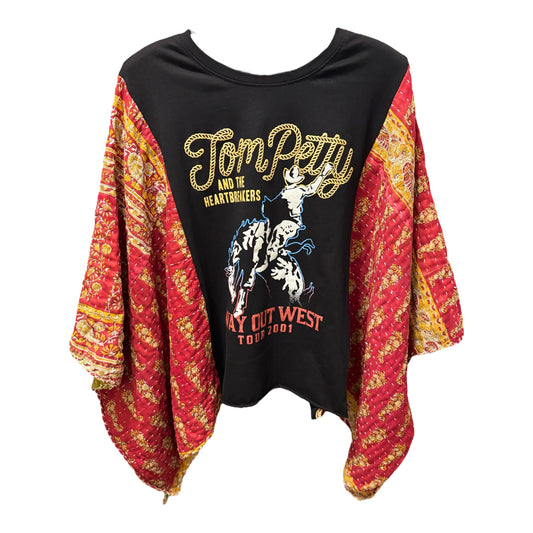 Tom Petty Upcycled Vintage Kantha Poncho Tee One Size Fits a Small to XXL
