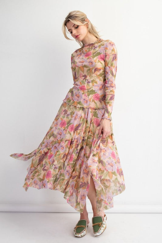 Lavender Ballerina Asymmetrical Skirt