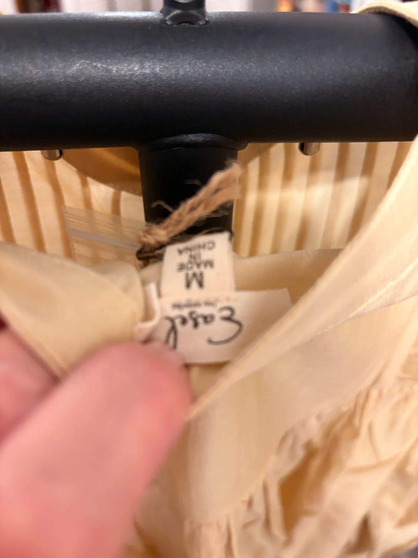 Golden Pintuck Blouse Medium