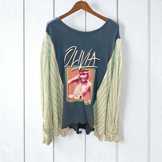 Olivia Upcycled Top Fits an XXL to 4X OVERSIZED