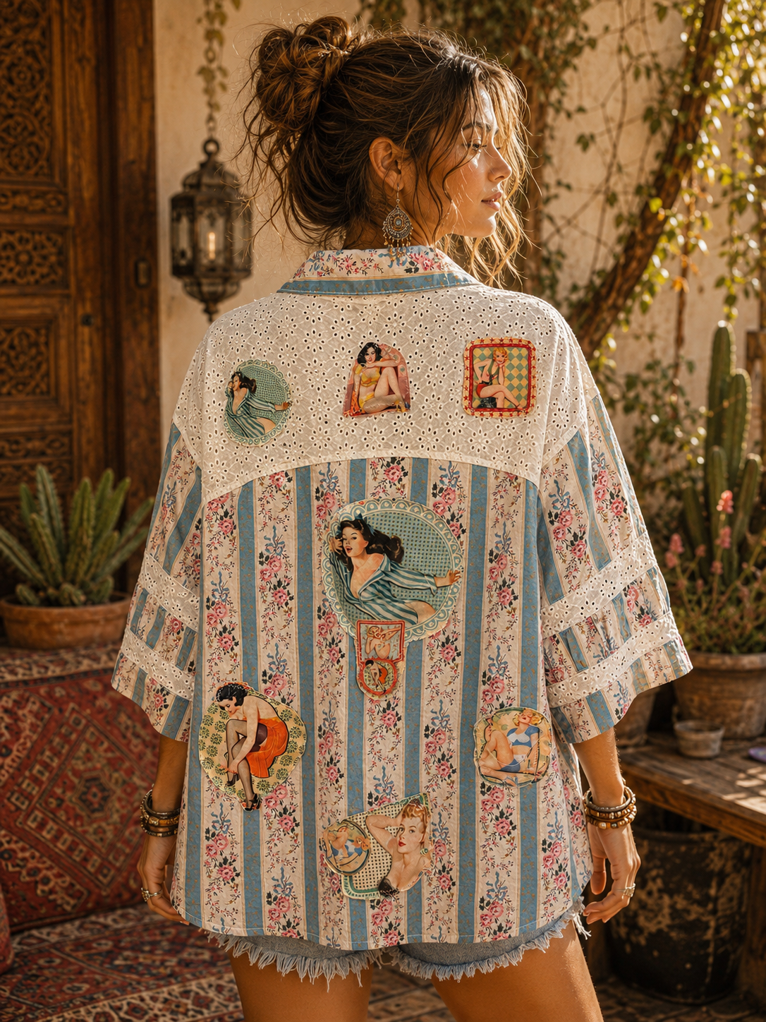 Pin Up Prairie Top One Size Fits a Small to XL