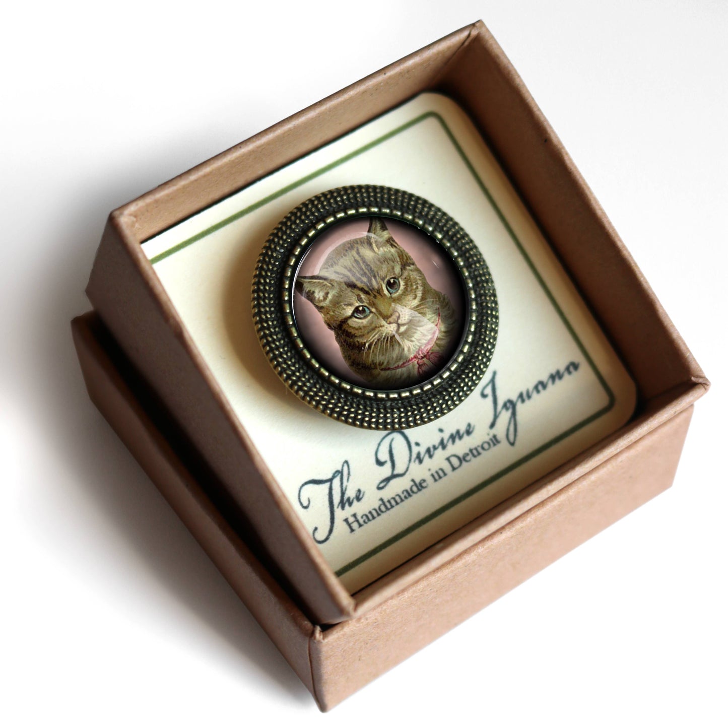 Best Friends Victorian Tabby Cat Brooch