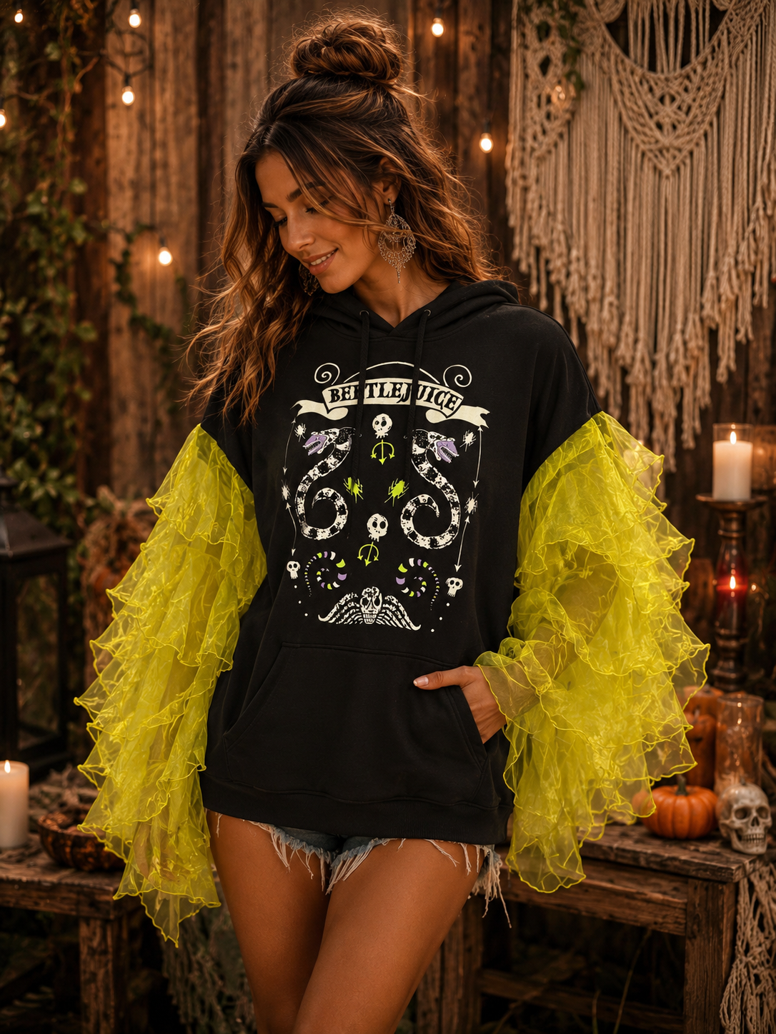 It’s Showtime Rockstar Ruffle Top One Size Fits a Small to 3X