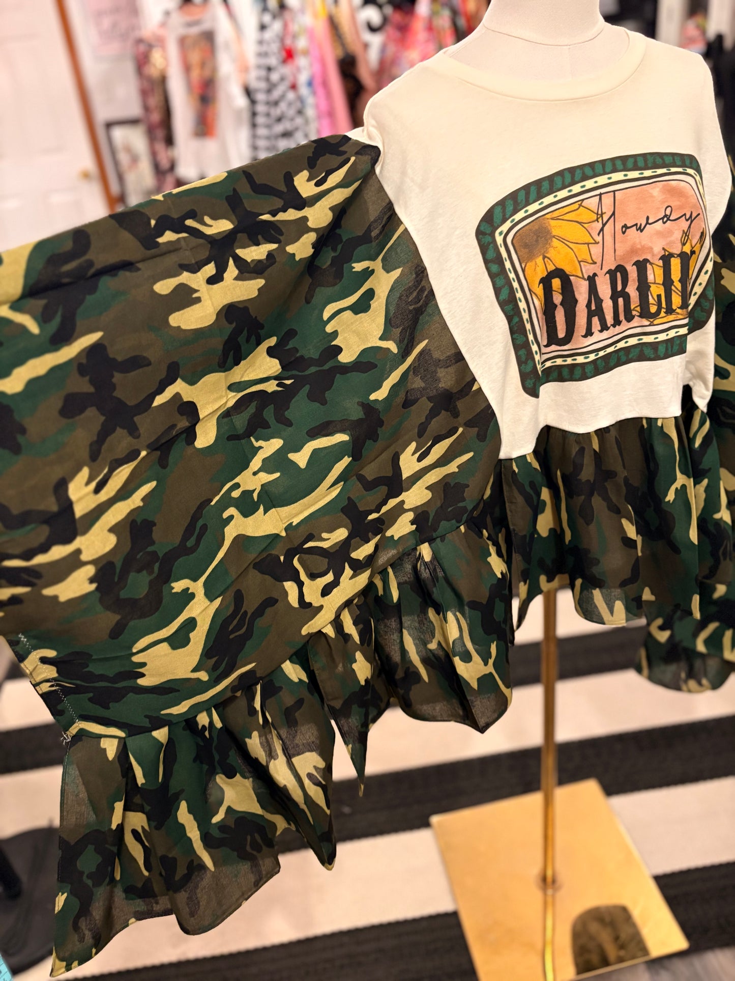 Howdy Darling Bandana Ruffled Poncho One Size Fits a Small to 3X