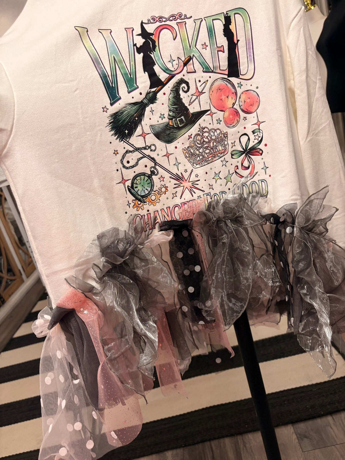 Change For The Good Fringe Hi/Lo Sweatshirt One Size Fits XS to Medium
