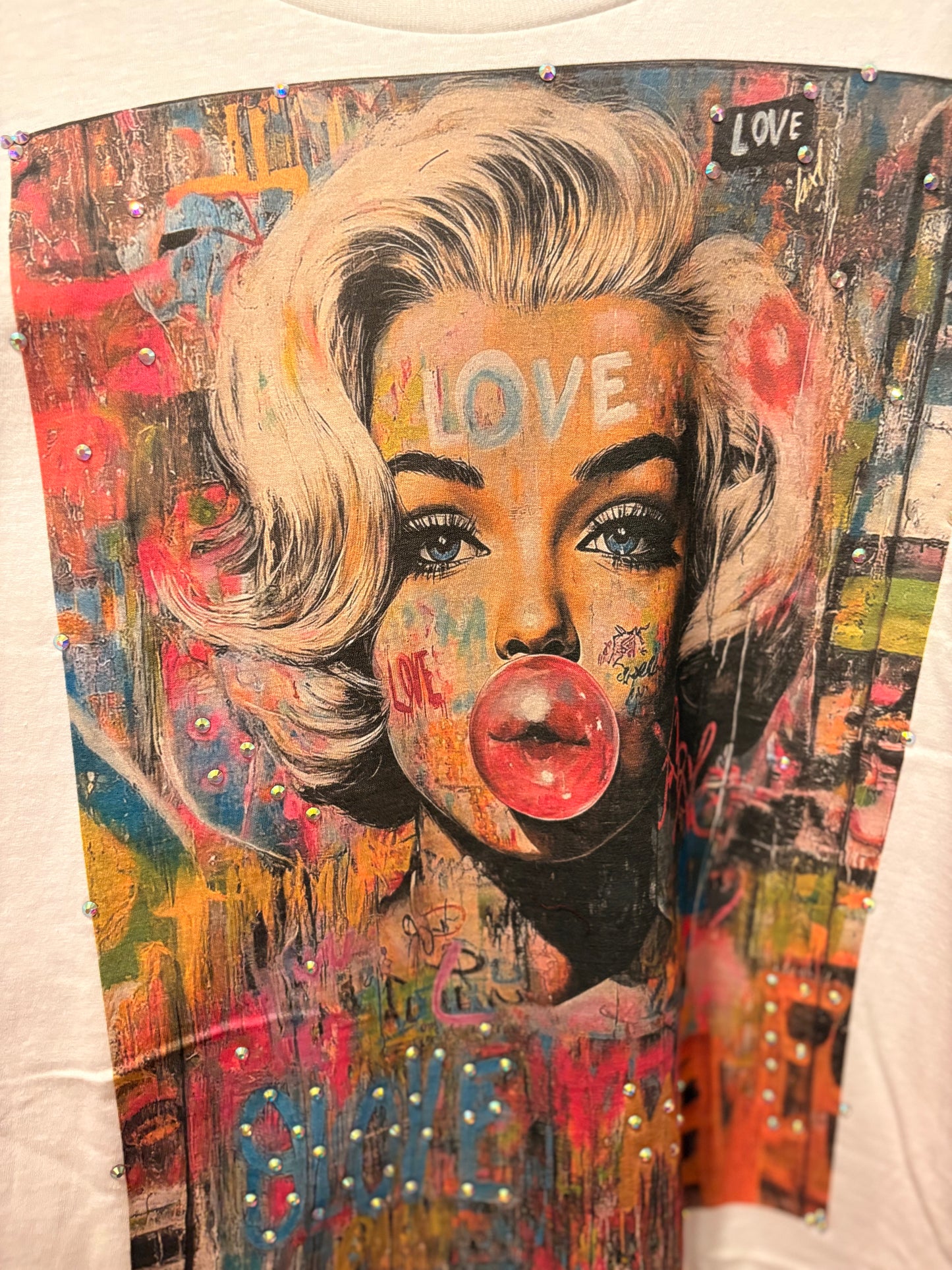 Marilyn Pop Rockstar Ruffle Top One Size Fits a Small to 3X