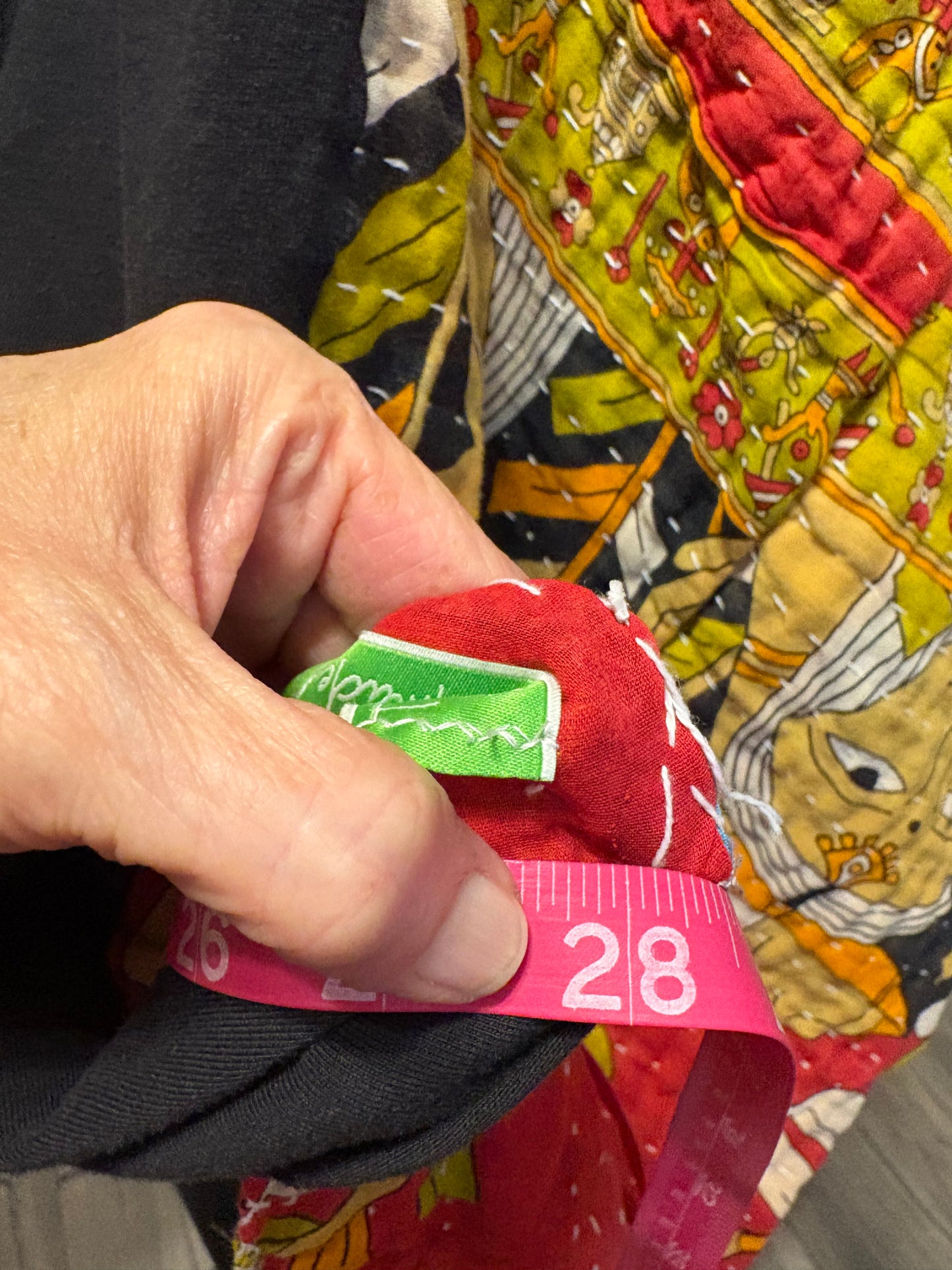 Paradise City Upcycled Vintage Kantha Quilt Poncho Tee One Size Fits a Large to 3X