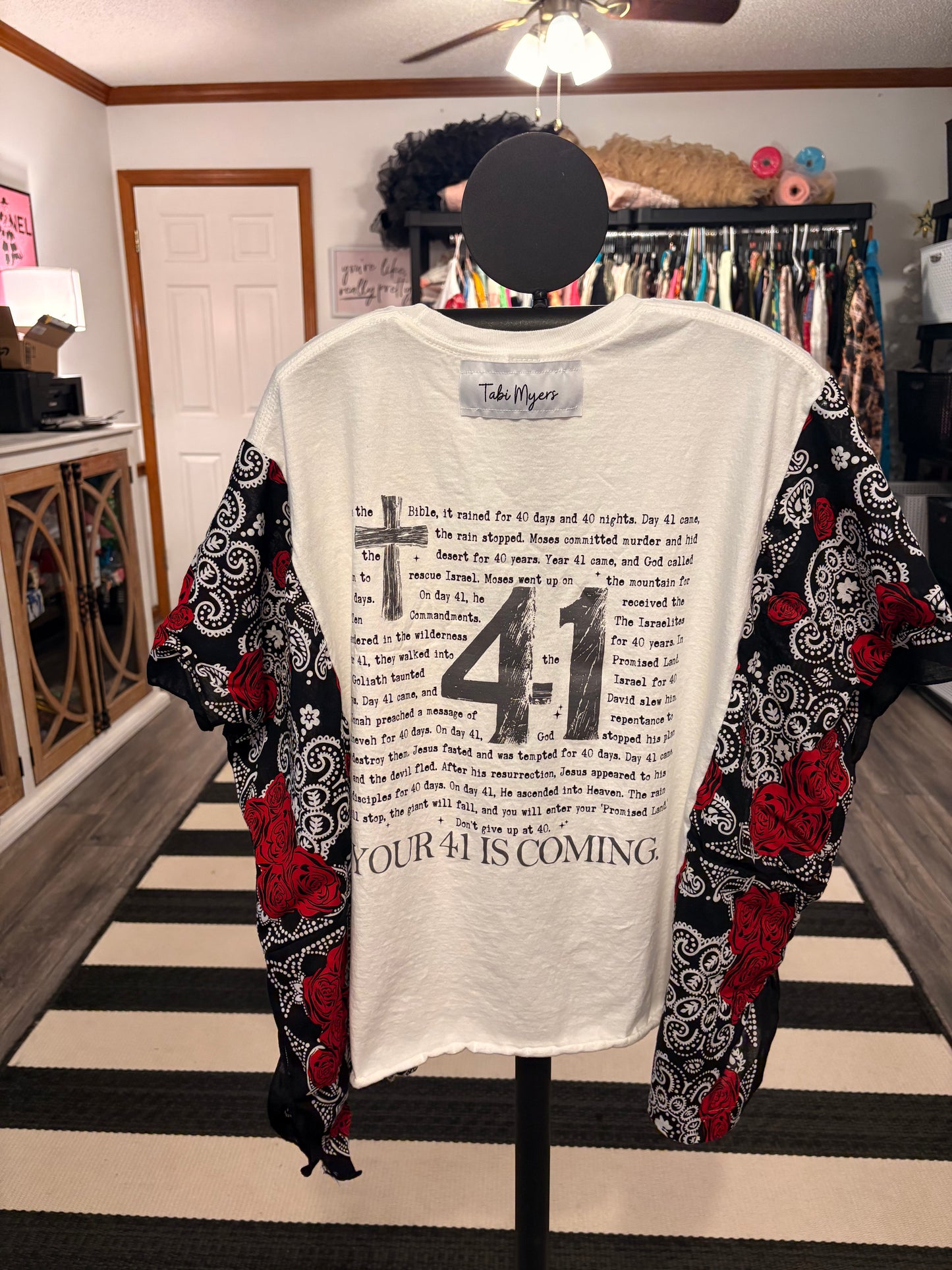 You’re 41 Bandana Sleeve Tee Fits a Small to Large