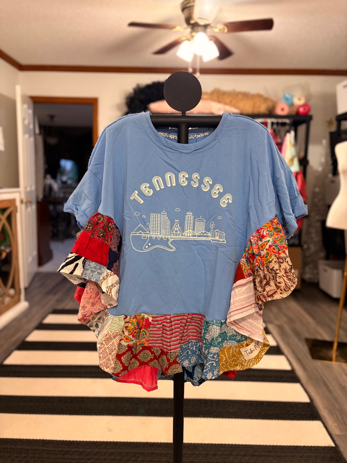 Tennessee Upcycled Butterfly Poncho One Size Fits a Small to XL