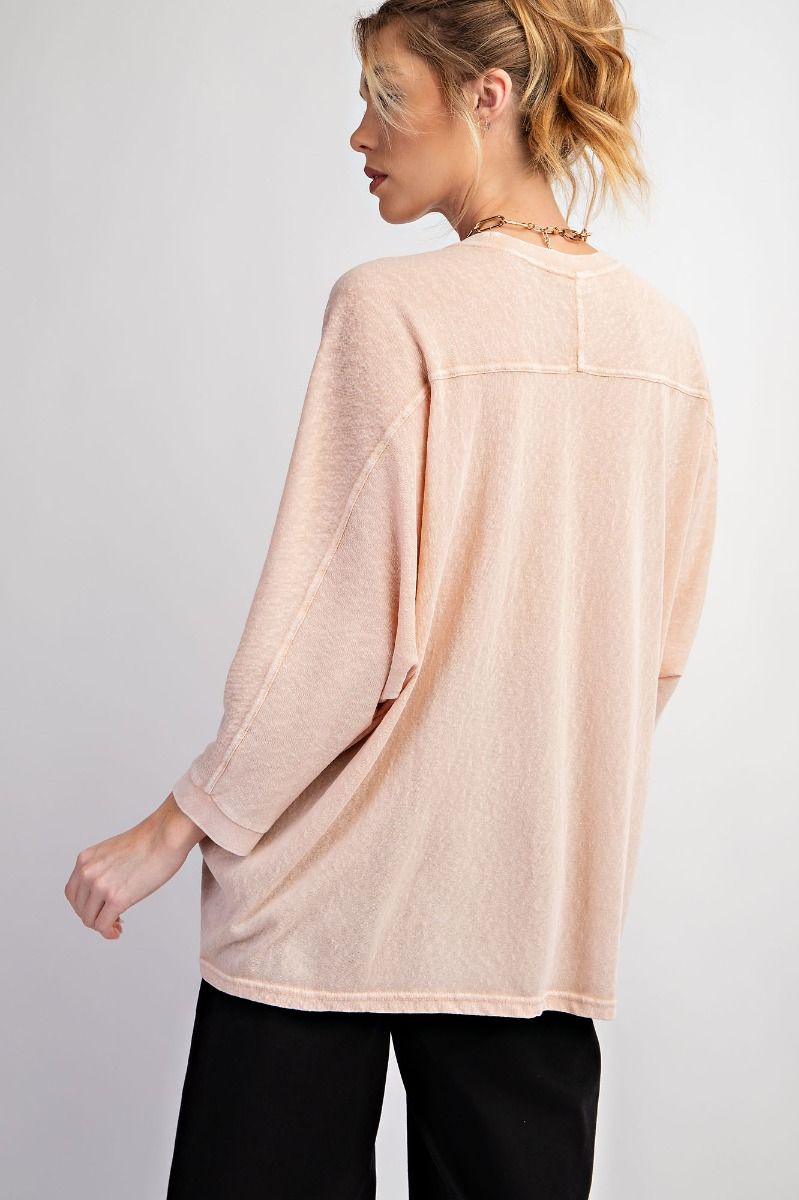 Peach Mist Knit Pullover