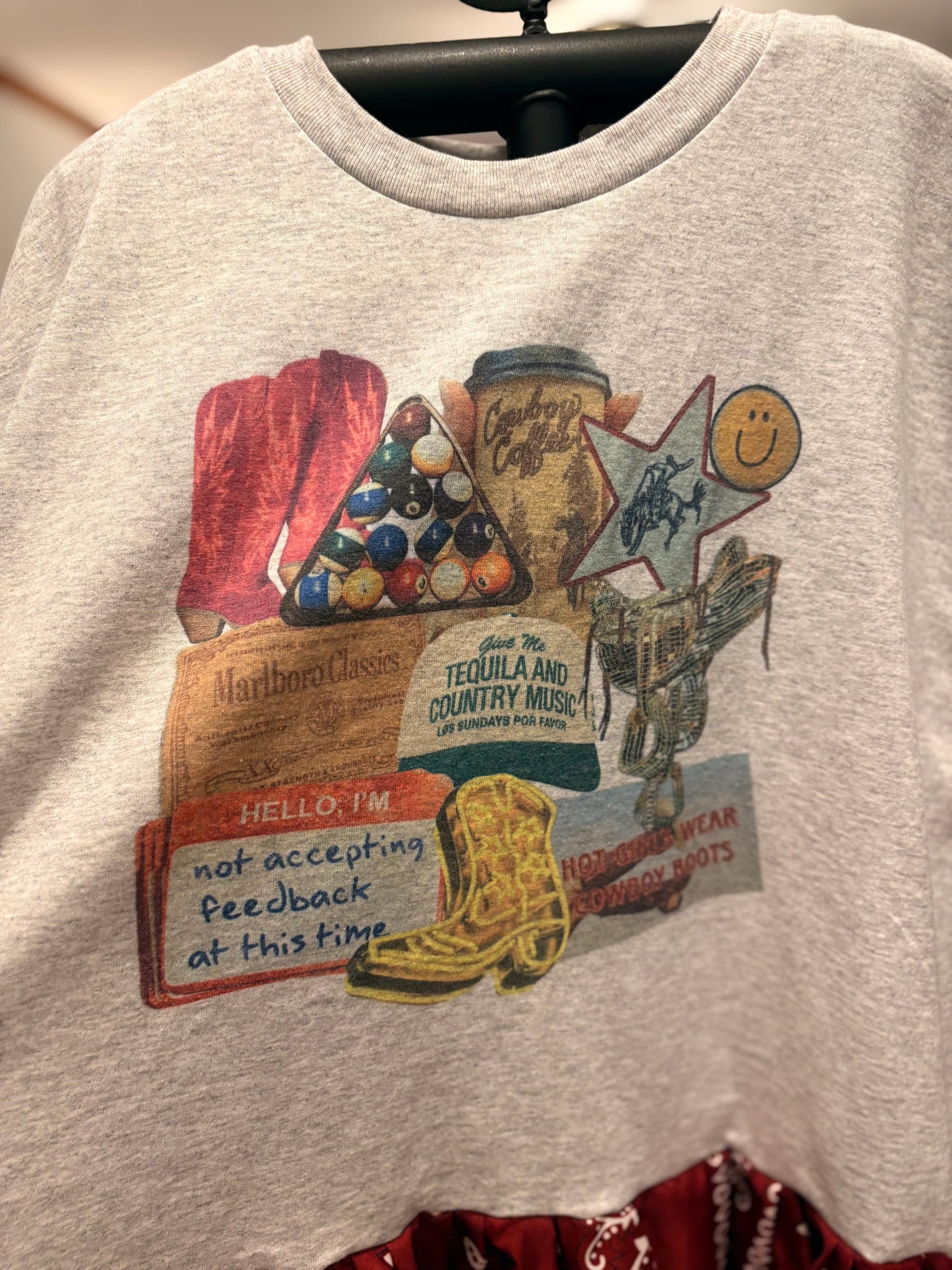 Tequila and Cowgirls Drama Ho/Lo Bandana Tee One size fits a Large to 2X 10-16