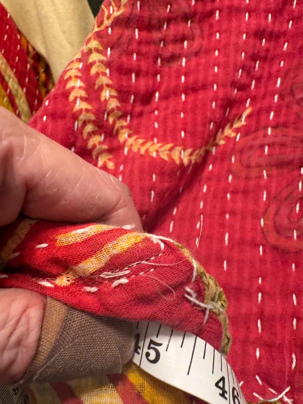 Call Me Upcycled Vintage Kantha Quilt Poncho One Size Fits a Small to XXL
