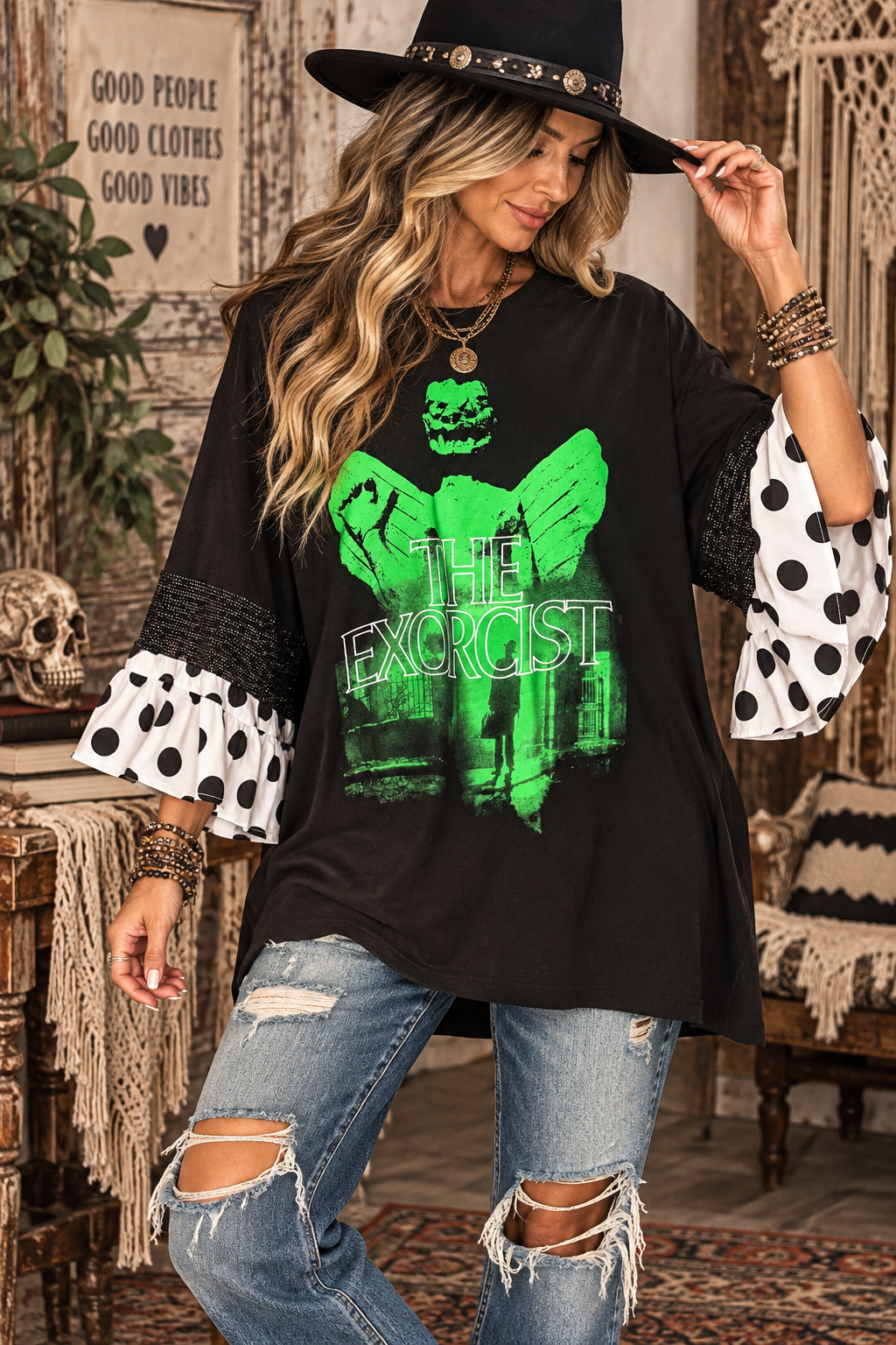 I Need A Priest Glam Sleeve Tee One Size Fits Small to XL