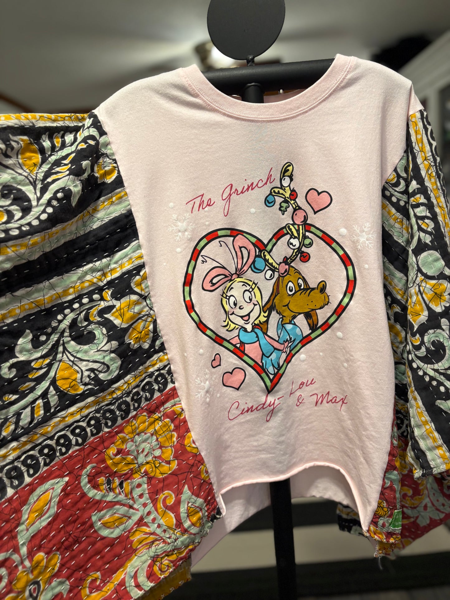 Cindy Lou Who Vintage Kantha Poncho Tee One Size Fits a Small to XXL